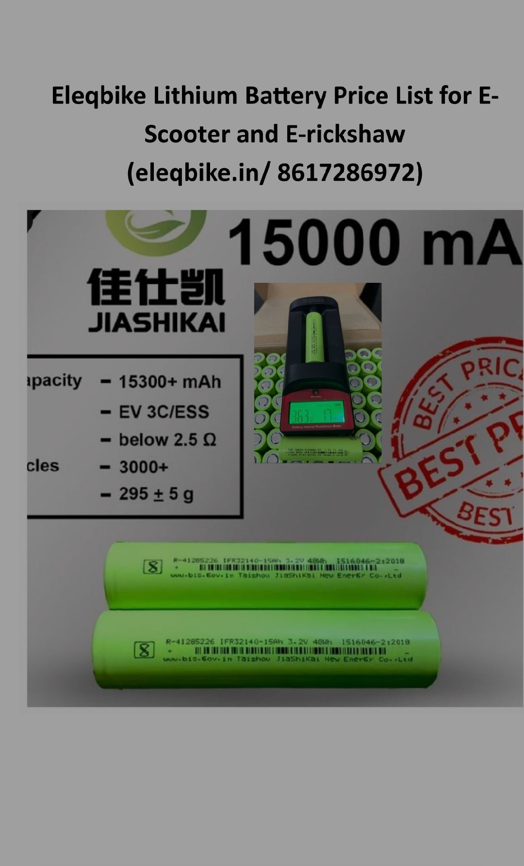36volt LFP Mileage Electric Cycle Lithium Phosphate Battery Pack