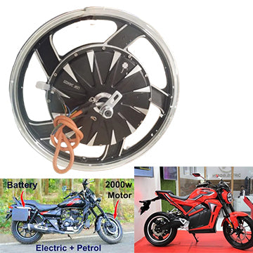 Electric Bike conversion motor KIT 17 Inch Hub Motor, 2000W, 48-72V,(With Controller)