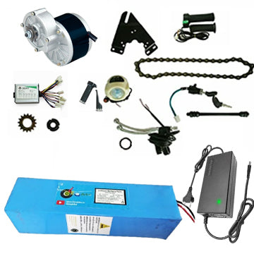 24v 250watts Electric Cycle 40Km Range Gear Motor Conversion Full Kit With Lithium Battery