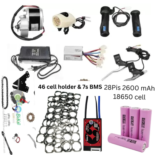24v 250watts Electric Cycle DIY Gear Motor Conversion Full Kit With Lithium Battery cells