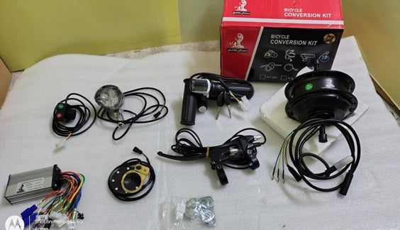 36V 350watts 3 Speed HUB Motor Electric Cycle Motor Copper Winding Electric Conversion Kit With Lithium Charger