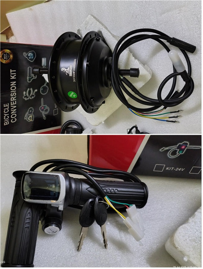 36V 350watts 3 Speed HUB Motor Electric Cycle Motor Copper Winding Electric Conversion Kit With Lithium Charger